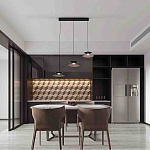 Люстра подвесная с тремя матовыми черными плафонами Obsidian Touch варинант исполнения - 4 | Loft Concept в Брянске