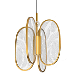 Люстра с гравировкой на акриловых плафонах Gravyura Bronze D 33 см варинант исполнения - 1 | Loft Concept в Брянске