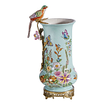 Ваза с птичкой из фарфора с бронзовыми элементами Garden of Eden варинант исполнения - 5 | Loft Concept в Брянске