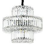 Круглая люстра с хрустальным декором Harmonica Crystal Round Chrome Chandelier варинант исполнения - 1 | Loft Concept в Брянске