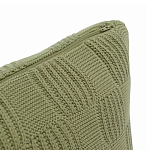 Подушка из хлопка рельефной вязки зеленого цвета Eden Line варинант исполнения - 2 | Loft Concept в Брянске