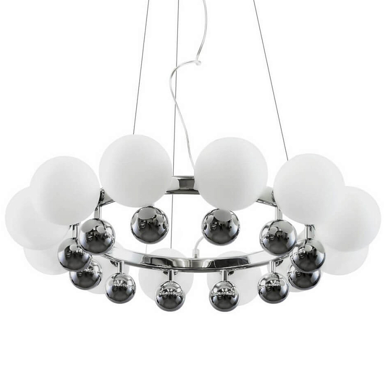 Люстра Pearl Bracelet Chandelier Белый Хром Люстра Pearl Bracelet Chandelier Белый Хром в Брянске | Loft Concept
