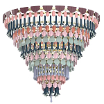 Люстра круглая с декором из разноцветных элементов в виде листьев Changing Seasons варинант исполнения - 2 | Loft Concept в Брянске