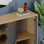 Комод цвета древесины с 3-мя дверцами и выдвижным ящиком темно-серого цвета SPARK CONSOLE OAK ANTHRACITE варинант исполнения - 4 | Loft Concept в Брянске