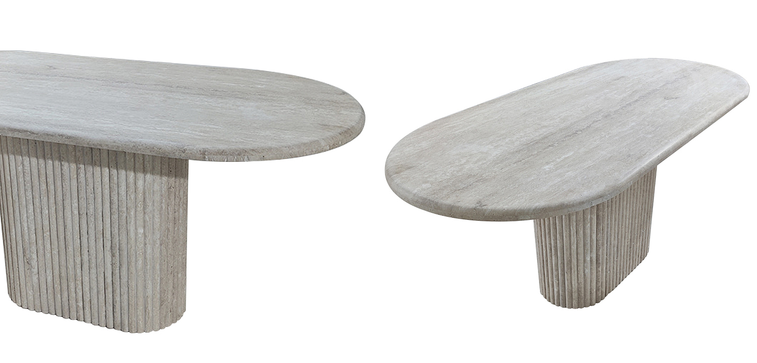 Консоль Annabel Grey Travertine Console Консоль Annabel Grey Travertine Console - Loft-Concept в Брянске