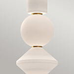 Подвесной светильник белого цвета с тремя геометрическими плафонами Alora Mood варинант исполнения - 9 | Loft Concept в Брянске