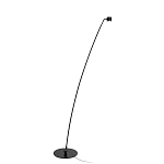 Торшер с изогнутой черной металлической стойкой и цилиндрическим плафоном Davide Groppi варинант исполнения - 8 | Loft Concept в Брянске