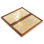 Нарды настольные из натурального камня лазурит и долерит Backgammon from Stone варинант исполнения - 7 | Loft Concept в Брянске