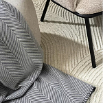 Плед из шерсти мериноса серого цвета 130×180 см Gray Waves варинант исполнения - 5 | Loft Concept в Брянске