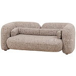 Дизайнерский двухместный диван с мягкими спинкой и подлокотниками светло-коричневый с принтом Madelaine Sofa Cocoa варинант исполнения - 2 | Loft Concept в Брянске