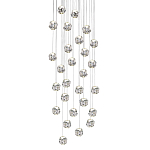 Люстра каскадня с 27-ю прозрачными шарообразными подвесами Bubbles Bocci варинант исполнения - 1 | Loft Concept в Брянске