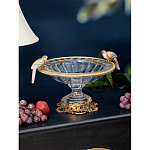 Чаша стеклянная с фигурками разноцветных попугаев на ободке 41 Eden Garden варинант исполнения - 2 | Loft Concept в Брянске