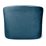 Стул с мягкой синей обивкой из велюра и подъемно-поворотным механизмом на белых колесиках Harper Blue and White варинант исполнения - 3 | Loft Concept в Брянске