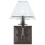 Бра с прозрачным стеклянным абажуром в форме конуса Bartolomeo Bronze варинант исполнения - 2 | Loft Concept в Брянске