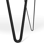 Стол журнальный с круглой столешницей из стекла на 3-х черных ножках Beige Marble варинант исполнения - 6 | Loft Concept в Брянске