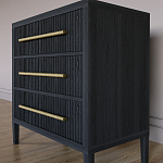 Комод Primo с 3 выдвижными ящиками Черный дуб варинант исполнения - 2 | Loft Concept в Брянске