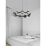 Люстра подвесная светодиодная в форме кольца Gray Ring Chandelier варинант исполнения - 1 | Loft Concept в Брянске