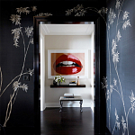 Обои ручная роспись Bamboo Special Colourway on Pitch dyed silk варинант исполнения - 1 | Loft Concept в Брянске