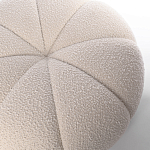 Круглый мягкий пуф с обивкой букле Gabrielle White Boucle Pouf варинант исполнения - 2 | Loft Concept в Брянске