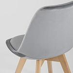 Стул с мягким велюровым сиденьем Arvika Grey варинант исполнения - 6 | Loft Concept в Брянске