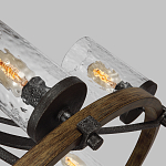 Люстра с цилиндрическим плафонами из толстого волнистого стекла в индустриальном стиле Feiss варинант исполнения - 9 | Loft Concept в Брянске