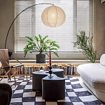 Дизайнерский журнальный стол чёрный изогнутой формы Alefy варинант исполнения - 2 | Loft Concept в Брянске