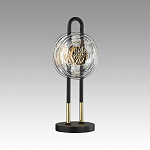 Настольная лампа с черным основанием и золотистым декором Bruno варинант исполнения - 3 | Loft Concept в Брянске