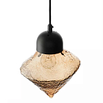 Подвесной светильник с янтарным рельефным плафоном Lamp with Frozen Glass Effect варинант исполнения - 3 | Loft Concept в Брянске