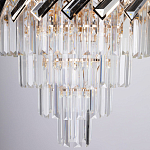 Люстра многоярусная с переплетенными металлическими элементами черного и золотого цвета и прозрачными хрустальными подвесками Empire Chandelier Crystal варинант исполнения - 8 | Loft Concept в Брянске