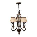 Люстра бронзового цвета с бежевыми абажурами из органзы в классическом стиле Hinkley варинант исполнения - 14 | Loft Concept в Брянске