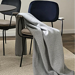 Плед из шерсти мериноса серого цвета 130×180 см Gray Waves варинант исполнения - 4 | Loft Concept в Брянске