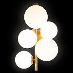 Бра с золотым основанием и 5-ю белыми шарообразными плафонами Bubble варинант исполнения - 1 | Loft Concept в Брянске