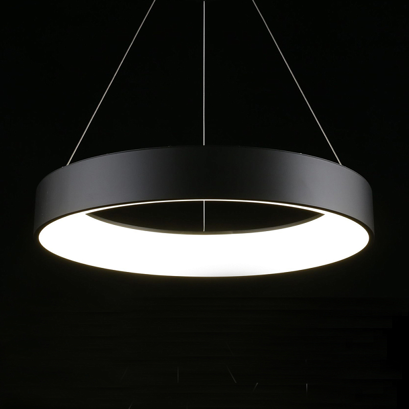 Люстра подвесная светодиодная Black Circle Черный Люстра подвесная светодиодная Black Circle Черный в Брянске | Loft Concept