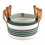 Корзина для хранения с ручками Interlacement Green  варинант исполнения - 3 | Loft Concept в Брянске