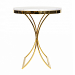 Кофейный столик на подстолье золотого цвета Noelle варинант исполнения - 2 | Loft Concept в Брянске