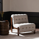 Кресло с деревянным каркасом и обивкой из ткани букле Medieval Furniture варинант исполнения - 2 | Loft Concept в Брянске