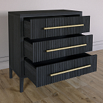 Комод Primo с 3 выдвижными ящиками Черный дуб варинант исполнения - 5 | Loft Concept в Брянске