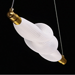 Люстра горизонтальная с волнистым белым плафоном Golden Swirl варинант исполнения - 8 | Loft Concept в Брянске