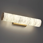 Бра с цилиндрическим плафоном из белого алебастра на прямоугольном основании Латунь Cryptocrystalline Stone варинант исполнения - 2 | Loft Concept в Брянске