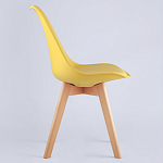 Стул с основой из пластика и мягким сиденьем Arvika Yellow варинант исполнения - 3 | Loft Concept в Брянске