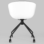 Офисное кресло из пластика с мягким сиденьем Eggshell Black варинант исполнения - 5 | Loft Concept в Брянске