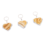 Зеркало брелок складное двухстороннее в форме сердца из натурального камня Оникс Stone Mirrors варинант исполнения - 4 | Loft Concept в Брянске