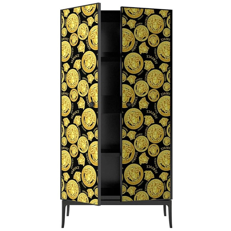 Stiletto Cabinet Barocco Medusa Бежевый Черный матовый Золотой в Брянске | Loft Concept 