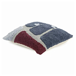 Чехол на подушку с рисунком серо-синего цвета Elan Textured варинант исполнения - 1 | Loft Concept в Брянске