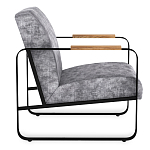 Кресло серый велюр с жесткими подлокотниками на полозьях Ashton варинант исполнения - 2 | Loft Concept в Брянске