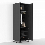 Двухдверный шкаф цвета графит Strict Lines варинант исполнения - 3 | Loft Concept в Брянске