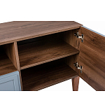 ТВ-тумба серая из массива бука с 2-мя дверками и ящиком Wenge Light варинант исполнения - 5 | Loft Concept в Брянске