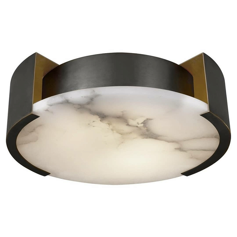 Потолочный светильник Melange Flush Mount Lamp black Черный Белый Мрамор Bianco Потолочный светильник Melange Flush Mount Lamp black Черный Белый Мрамор Bianco в Брянске | Loft Concept