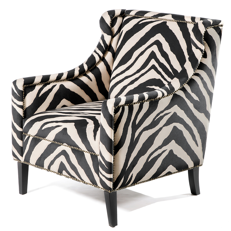 Кресло Chair Jenner Zebra Черно-белый Черный Кресло Chair Jenner Zebra Черно-белый Черный в Брянске | Loft Concept