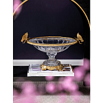 Чаша из прозрачного стекла с бронзовым ободком и фигурками бабочек Eden Garden варинант исполнения - 2 | Loft Concept в Брянске